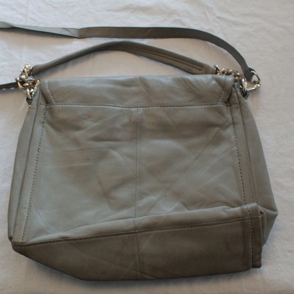 Grey Leather Cole Hahn Leather Messenger/Satchel Bag - Picture 2 of 6